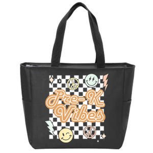 Retro Prek Vibes Teacher Back To School Preschool Zip Tote Bag