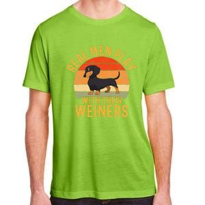 Real Play With Their Weiners Funny Dachshund Dog Adult ChromaSoft Performance T-Shirt