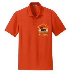 Real Play With Their Weiners Funny Dachshund Dog Dry Zone Grid Polo