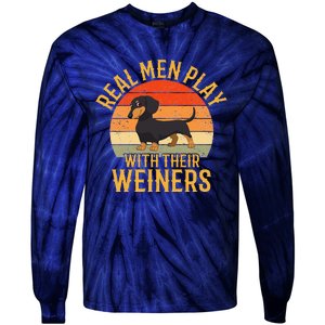 Real Play With Their Weiners Funny Dachshund Dog Tie-Dye Long Sleeve Shirt