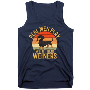 Real Play With Their Weiners Funny Dachshund Dog Tank Top