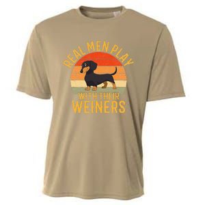 Real Play With Their Weiners Funny Dachshund Dog Cooling Performance Crew T-Shirt