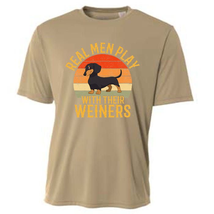 Real Play With Their Weiners Funny Dachshund Dog Cooling Performance Crew T-Shirt