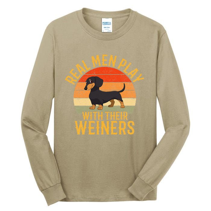 Real Play With Their Weiners Funny Dachshund Dog Tall Long Sleeve T-Shirt