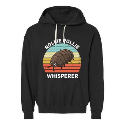 Rollie Pollie Whisperer Funny Isopod Kawaii Rollie Pollie Garment-Dyed Fleece Hoodie