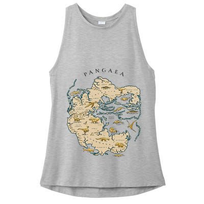 Reunite Pangaea World Map History Geology Earth Geologist Ladies PosiCharge Tri-Blend Wicking Tank