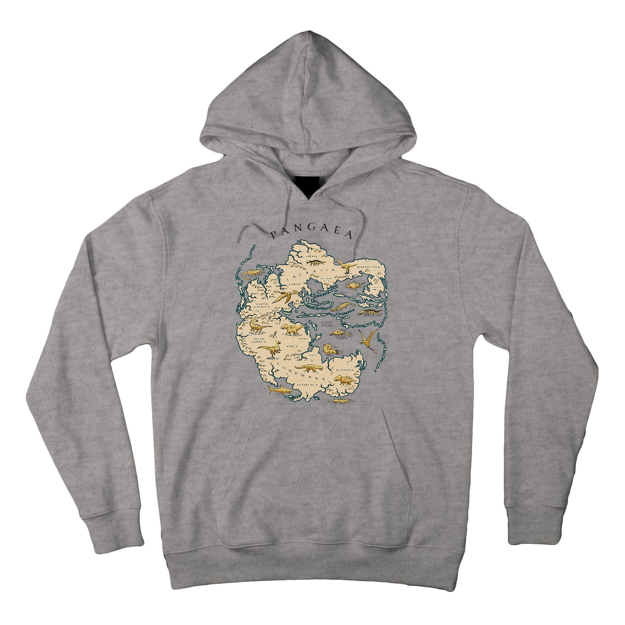 Reunite Pangaea World Map History Geology Earth Geologist Tall Hoodie