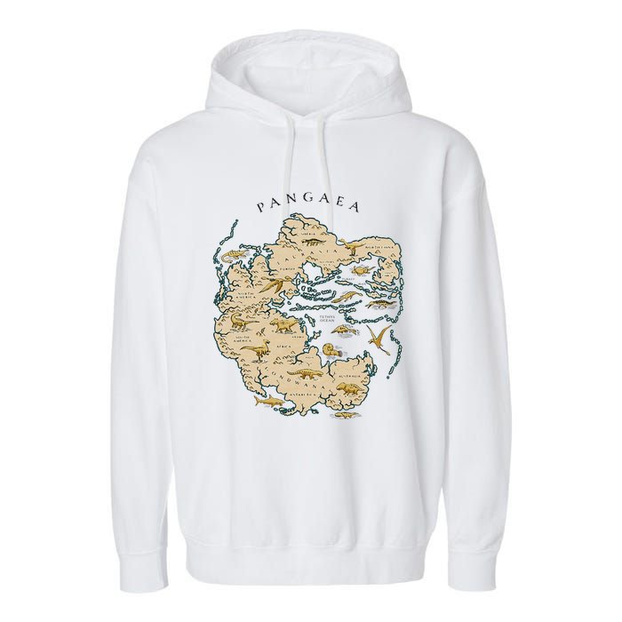 Reunite Pangaea World Map History Geology Earth Geologist Garment-Dyed Fleece Hoodie