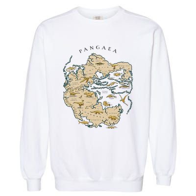 Reunite Pangaea World Map History Geology Earth Geologist Garment-Dyed Sweatshirt