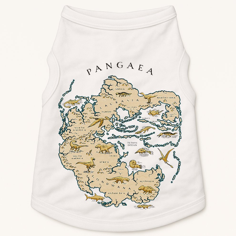 Reunite Pangaea World Map History Geology Earth Geologist Doggie Tank