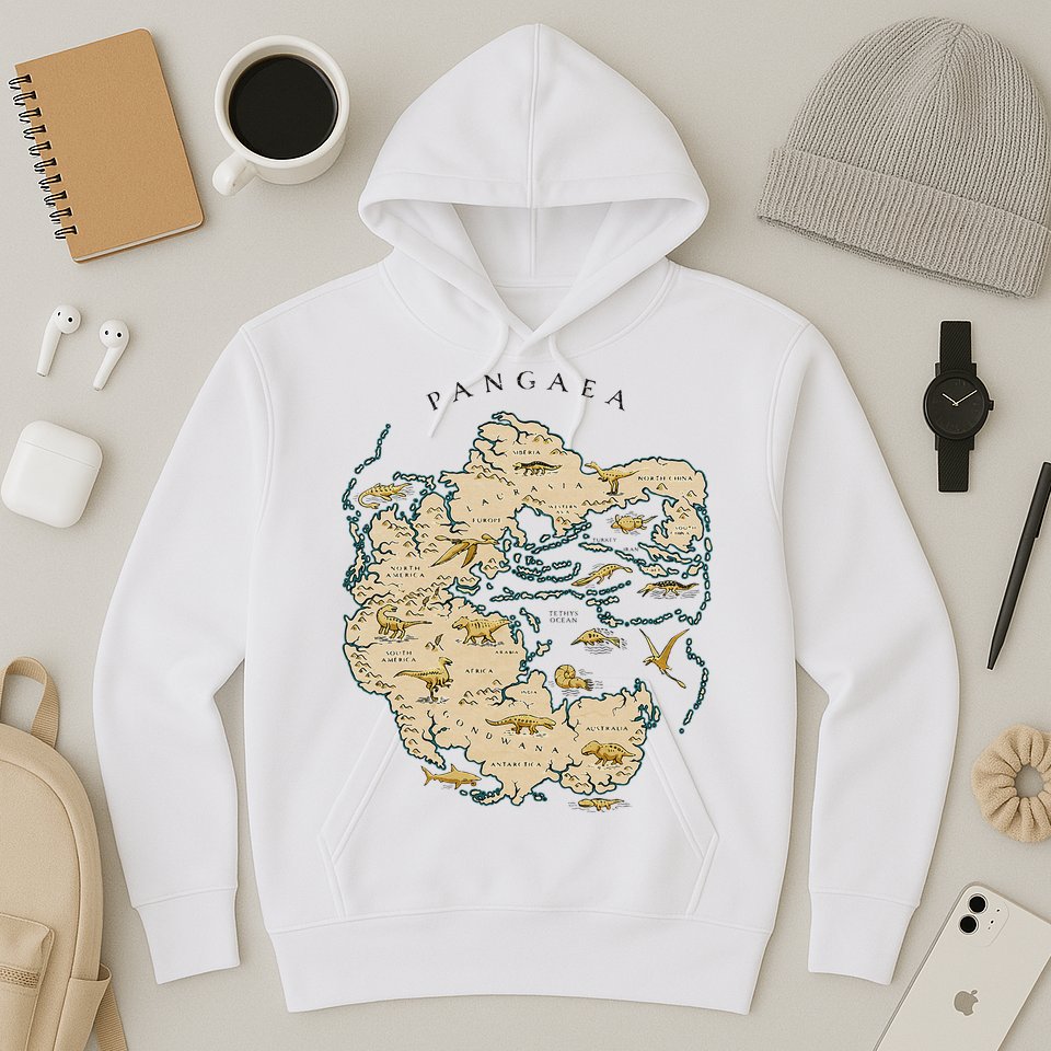 Reunite Pangaea World Map History Geology Earth Geologist Hoodie