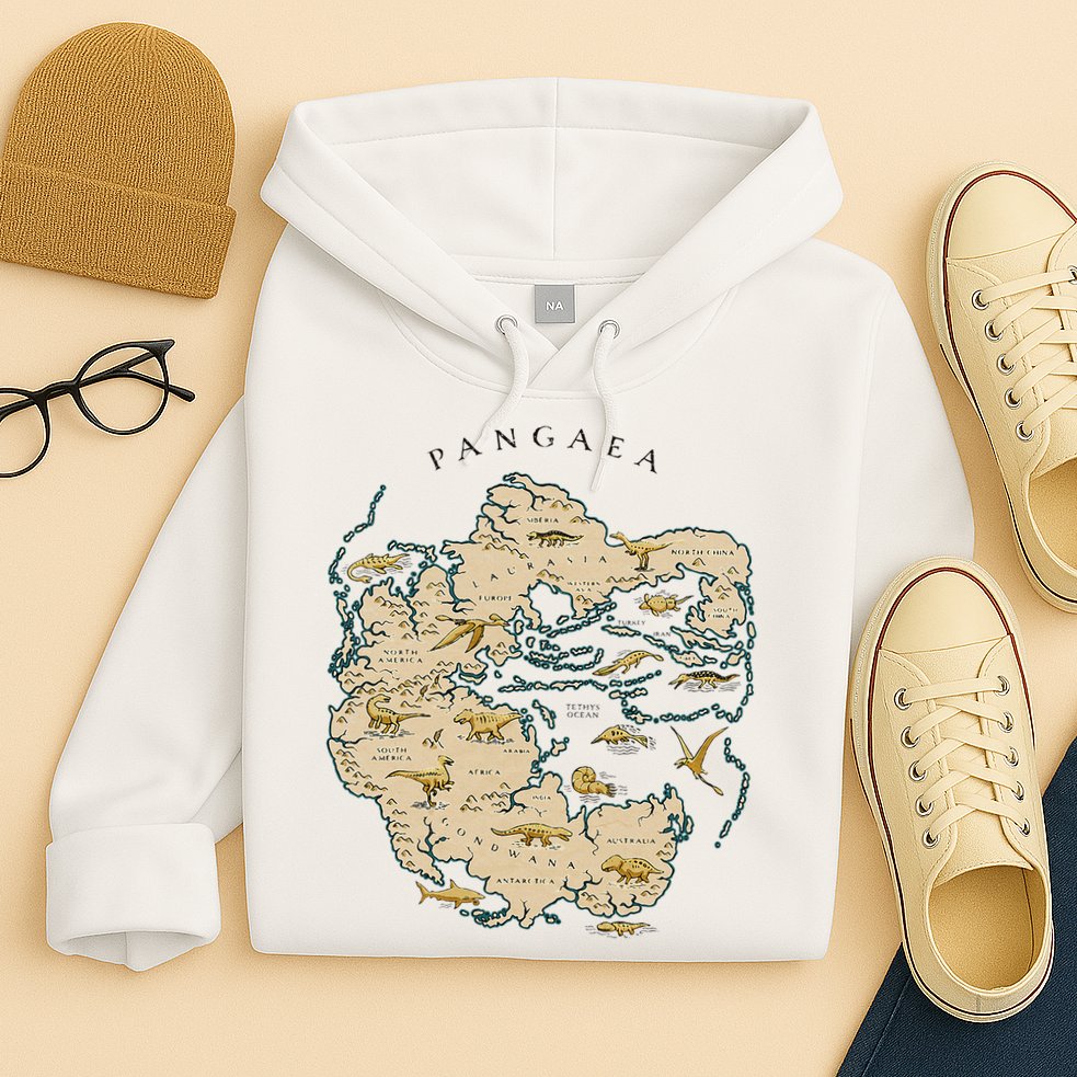 Reunite Pangaea World Map History Geology Earth Geologist Hoodie