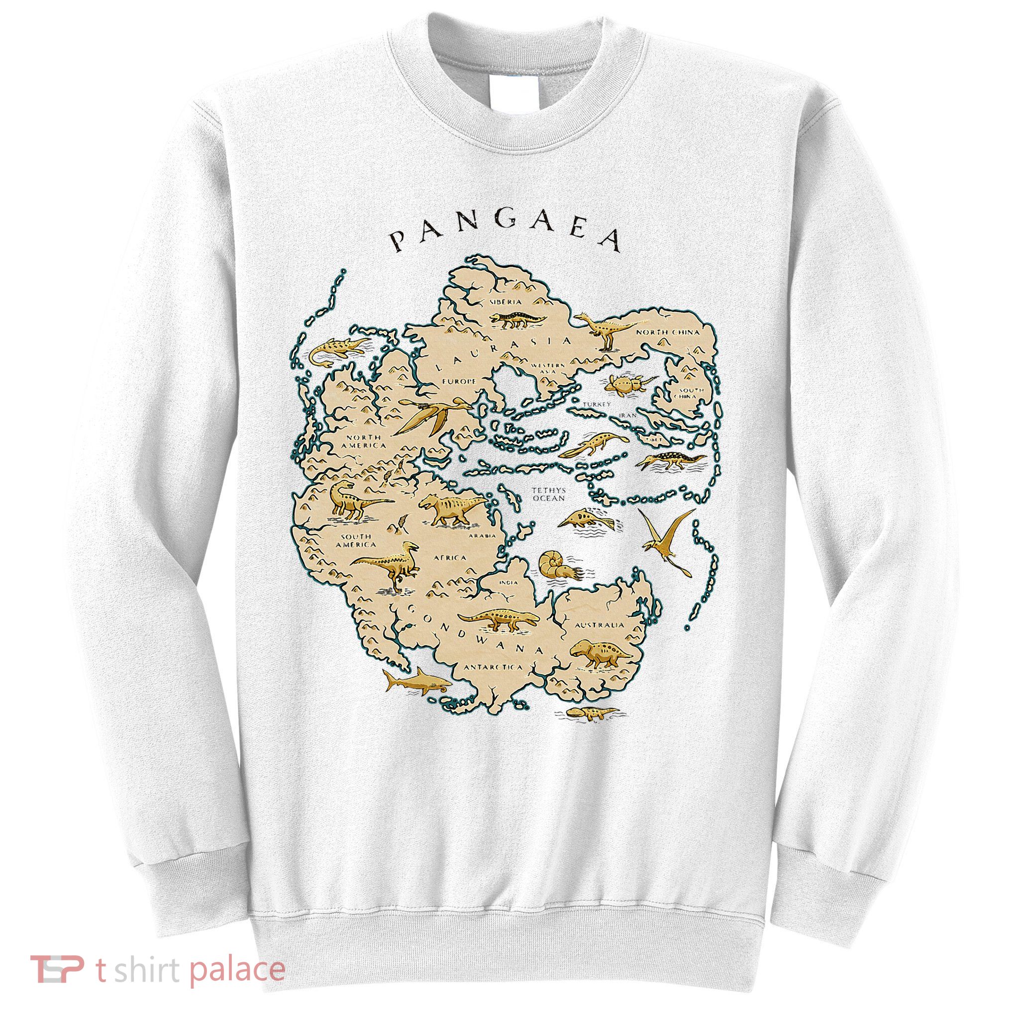 Reunite Pangaea World Map History Geology Earth Geologist Sweatshirt