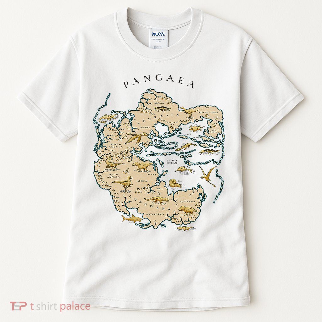 Reunite Pangaea World Map History Geology Earth Geologist Tall T-Shirt