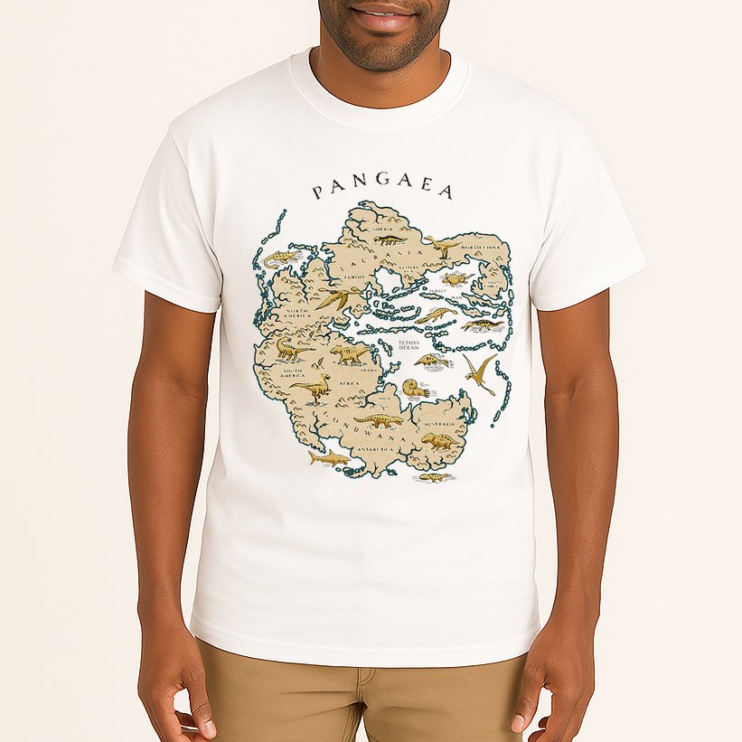Reunite Pangaea World Map History Geology Earth Geologist Tall T-Shirt