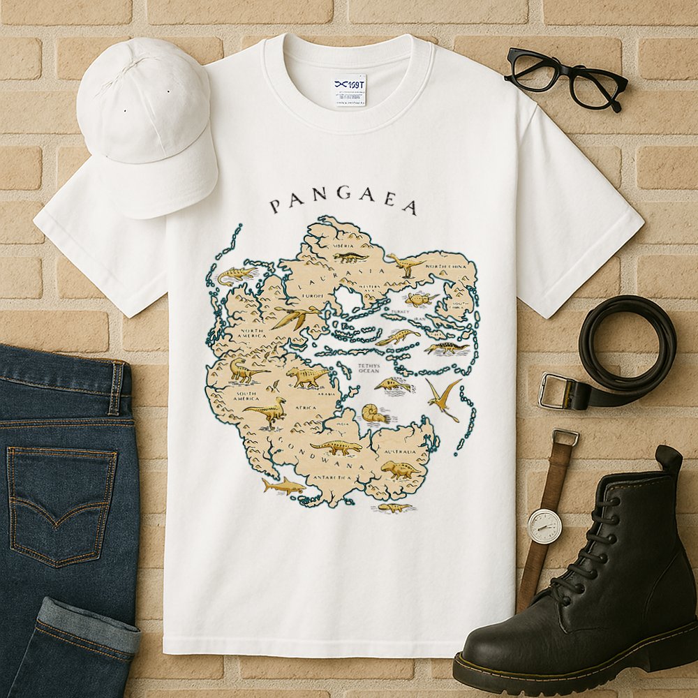 Reunite Pangaea World Map History Geology Earth Geologist Tall T-Shirt