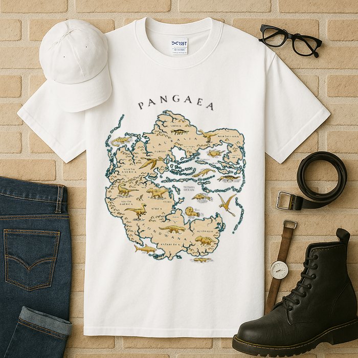 Reunite Pangaea World Map History Geology Earth Geologist Tall T-Shirt