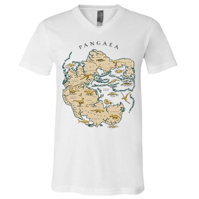 Reunite Pangaea World Map History Geology Earth Geologist V-Neck T-Shirt