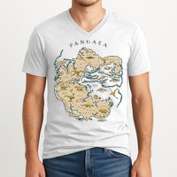 Reunite Pangaea World Map History Geology Earth Geologist V-Neck T-Shirt