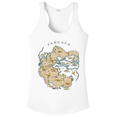 Reunite Pangaea World Map History Geology Earth Geologist Ladies PosiCharge Competitor Racerback Tank