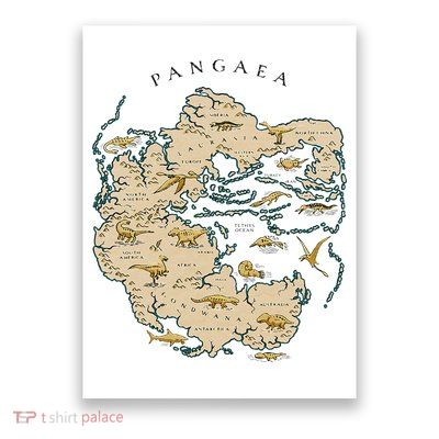 Reunite Pangaea World Map History Geology Earth Geologist Poster