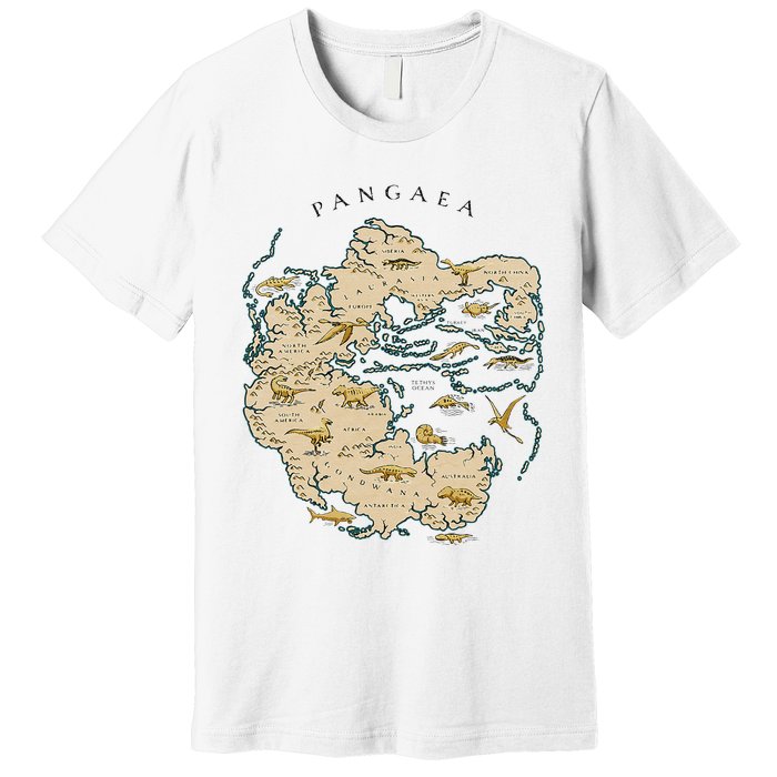 Reunite Pangaea World Map History Geology Earth Geologist Premium T-Shirt