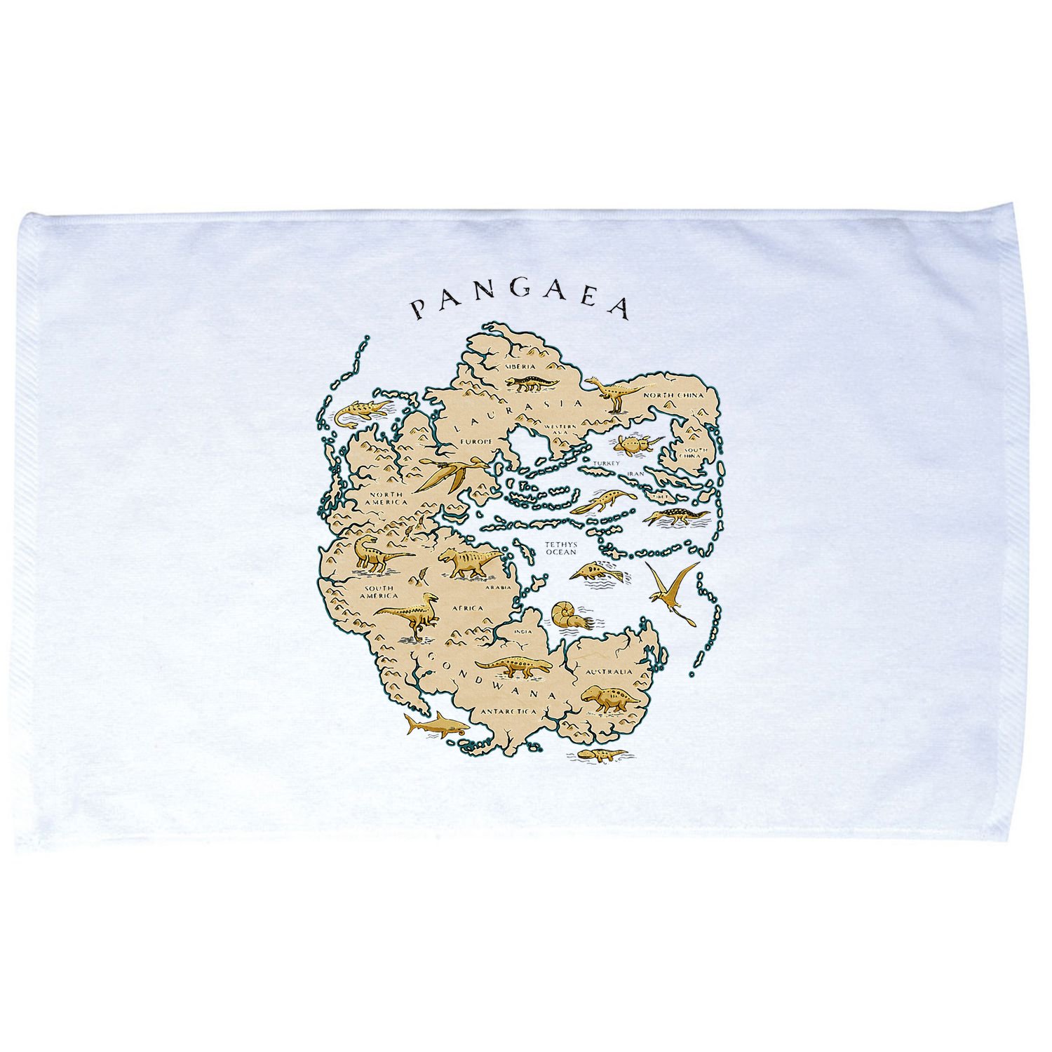 Reunite Pangaea World Map History Geology Earth Geologist Microfiber Hand Towel