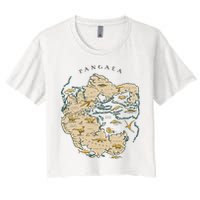 Reunite Pangaea World Map History Geology Earth Geologist Women's Crop Top Tee