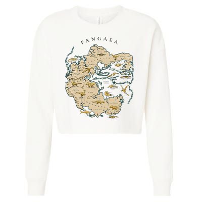 Reunite Pangaea World Map History Geology Earth Geologist Cropped Pullover Crew