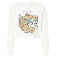 Reunite Pangaea World Map History Geology Earth Geologist Cropped Pullover Crew