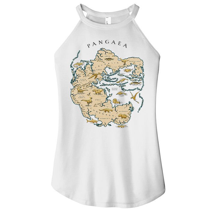 Reunite Pangaea World Map History Geology Earth Geologist Women's Perfect Tri Rocker Tank
