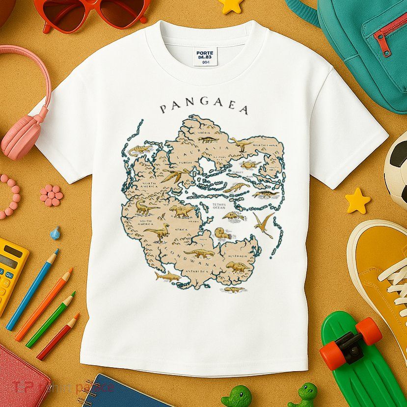 Reunite Pangaea World Map History Geology Earth Geologist Kids T-Shirt