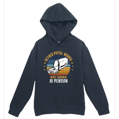 Retired Postal Worker Bye Tension Hi Pension Mailman Urban Pullover Hoodie