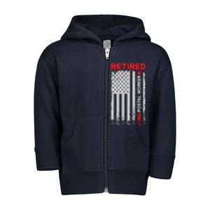 Retired Postal Worker Achieved Mailman Retirement Toddler Zip Fleece Hoodie