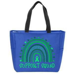 Rainbow Pink Warrior Breast Cancer Awareness Support Squad Gift Zip Tote Bag