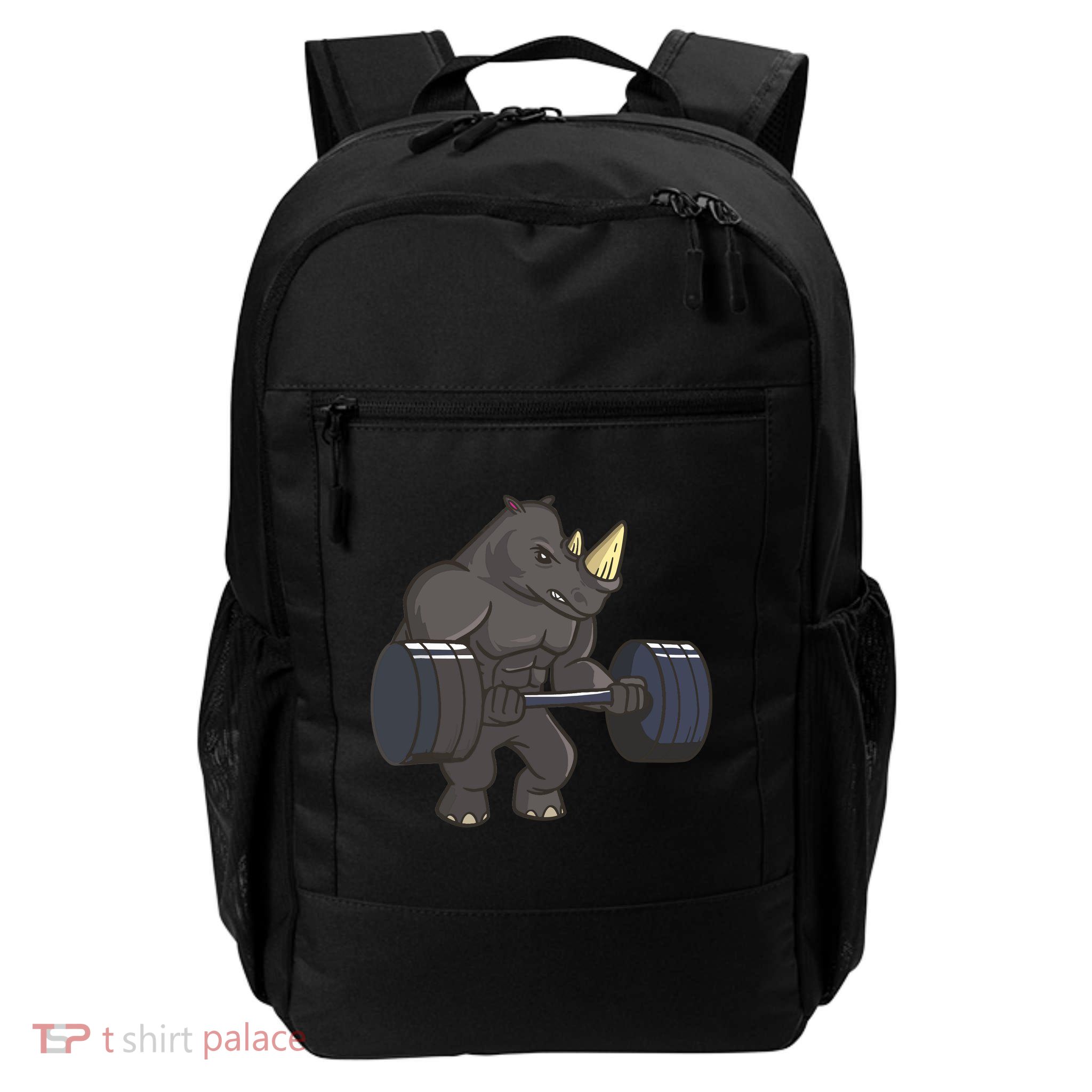 Rhinoceros Powerlifting Weightlifting Gym Rhino Lovers Gift Backpack