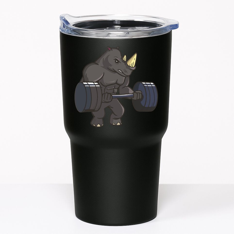 Rhinoceros Powerlifting Weightlifting Gym Rhino Lovers Gift Tumbler