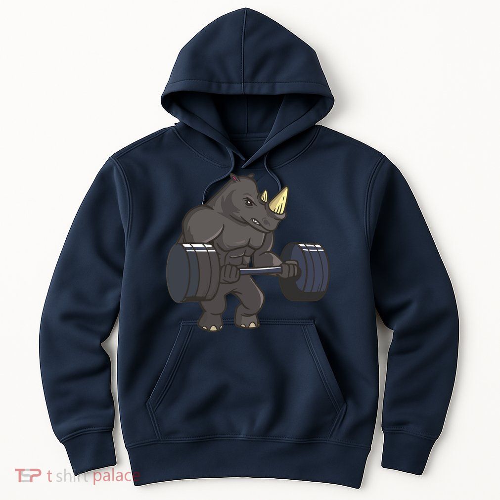 Rhinoceros Powerlifting Weightlifting Gym Rhino Lovers Gift Hoodie