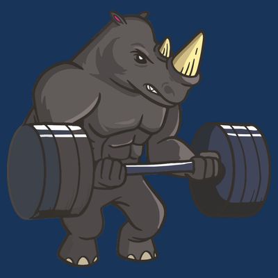 Rhinoceros Powerlifting Weightlifting Gym Rhino Lovers Gift T-Shirt