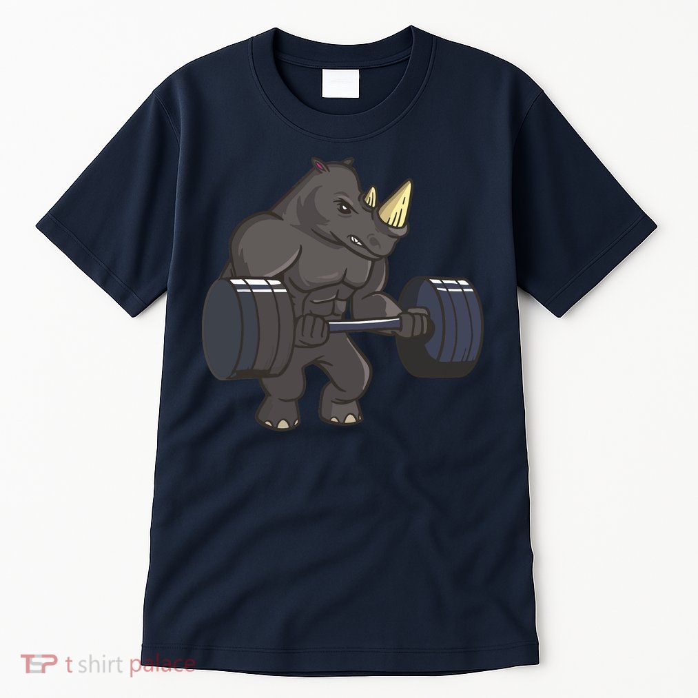 Rhinoceros Powerlifting Weightlifting Gym Rhino Lovers Gift Tall T-Shirt