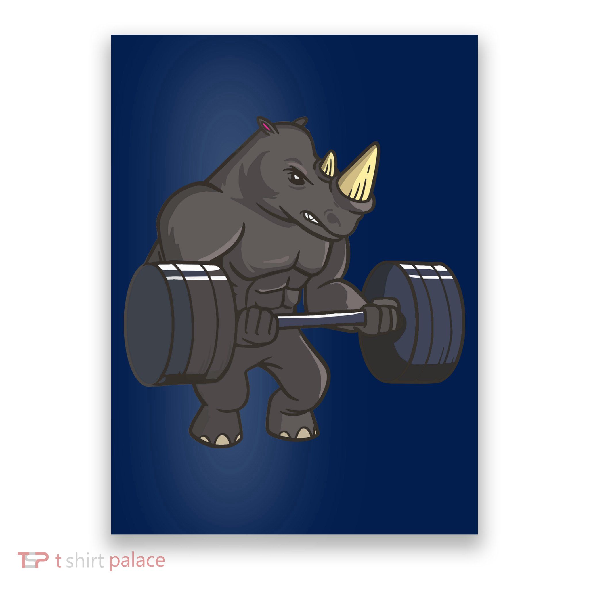 Rhinoceros Powerlifting Weightlifting Gym Rhino Lovers Gift Poster
