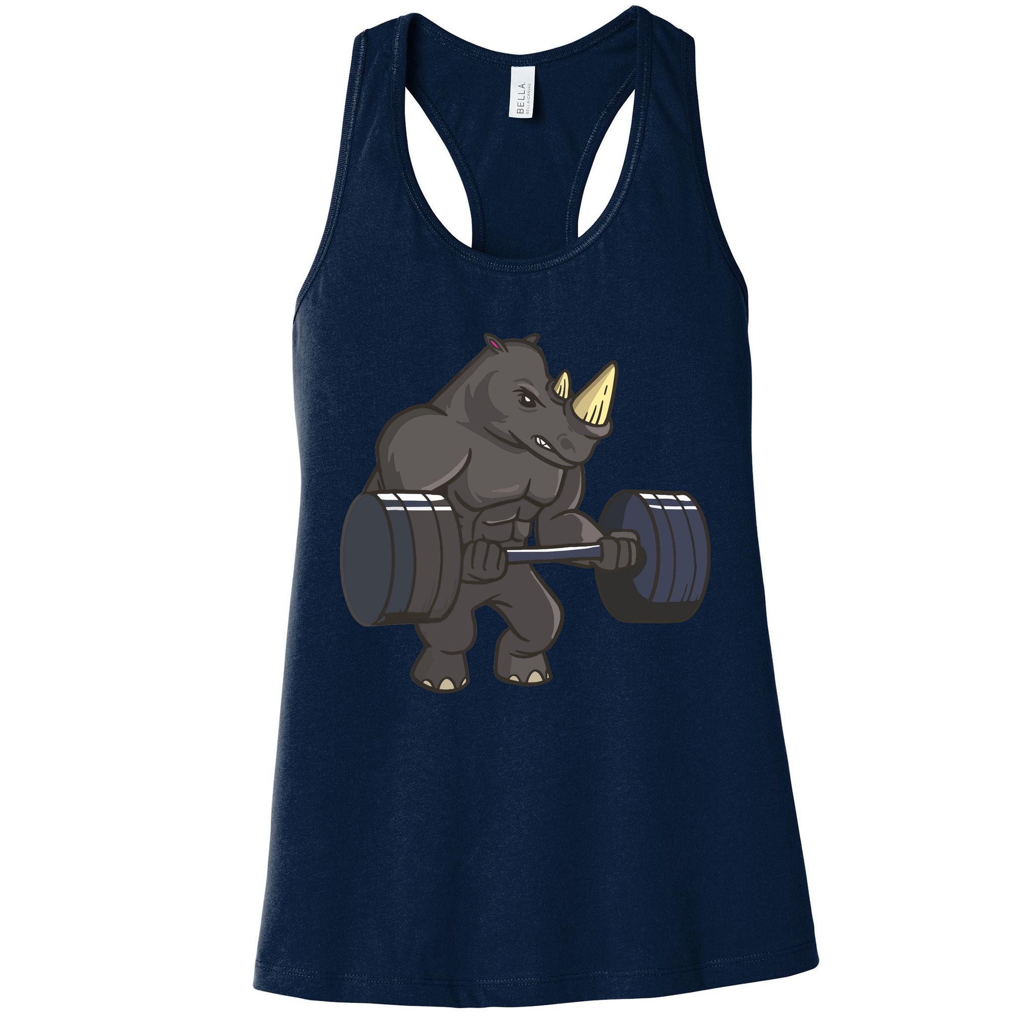 Rhinoceros Powerlifting Weightlifting Gym Rhino Lovers Gift Womens Tank Top