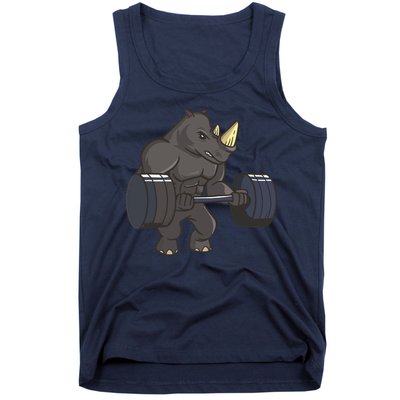 Rhinoceros Powerlifting Weightlifting Gym Rhino Lovers Gift Tank Top
