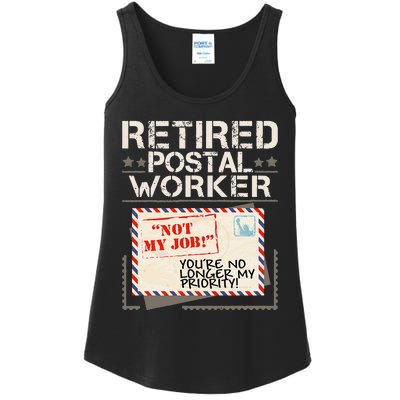 Retired Postal Worker Mailman Postman Mail Carrier Ladies Essential Tank