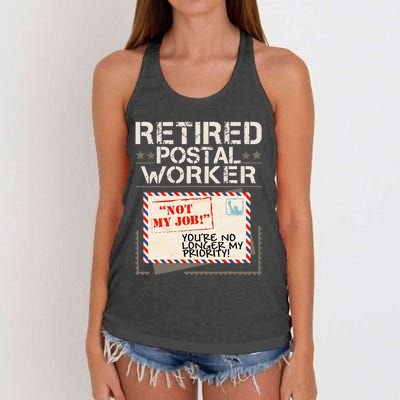 Retired Postal Worker Mailman Postman Mail Carrier Women's Knotted Racerback Tank