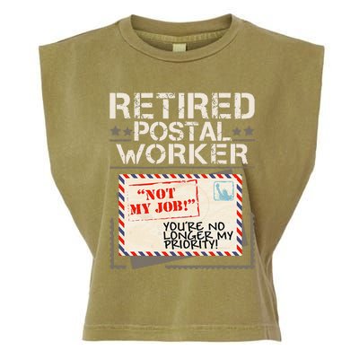 Retired Postal Worker Mailman Postman Mail Carrier Garment-Dyed Women's Muscle Tee