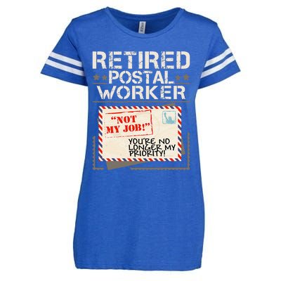 Retired Postal Worker Mailman Postman Mail Carrier Enza Ladies Jersey Football T-Shirt