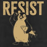 Resist Penguins We Stand With Penguins Against Tariffs Trucker Hat