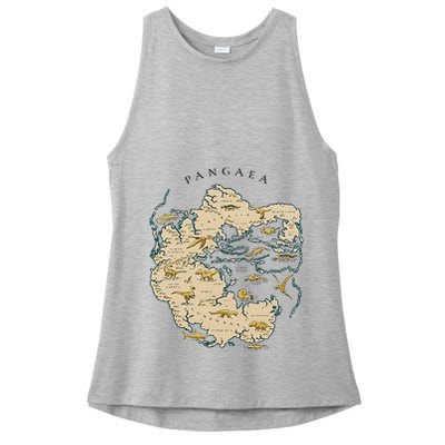 Reunite Pangaea World Map History Geology Earth Geologist Ladies PosiCharge Tri-Blend Wicking Tank