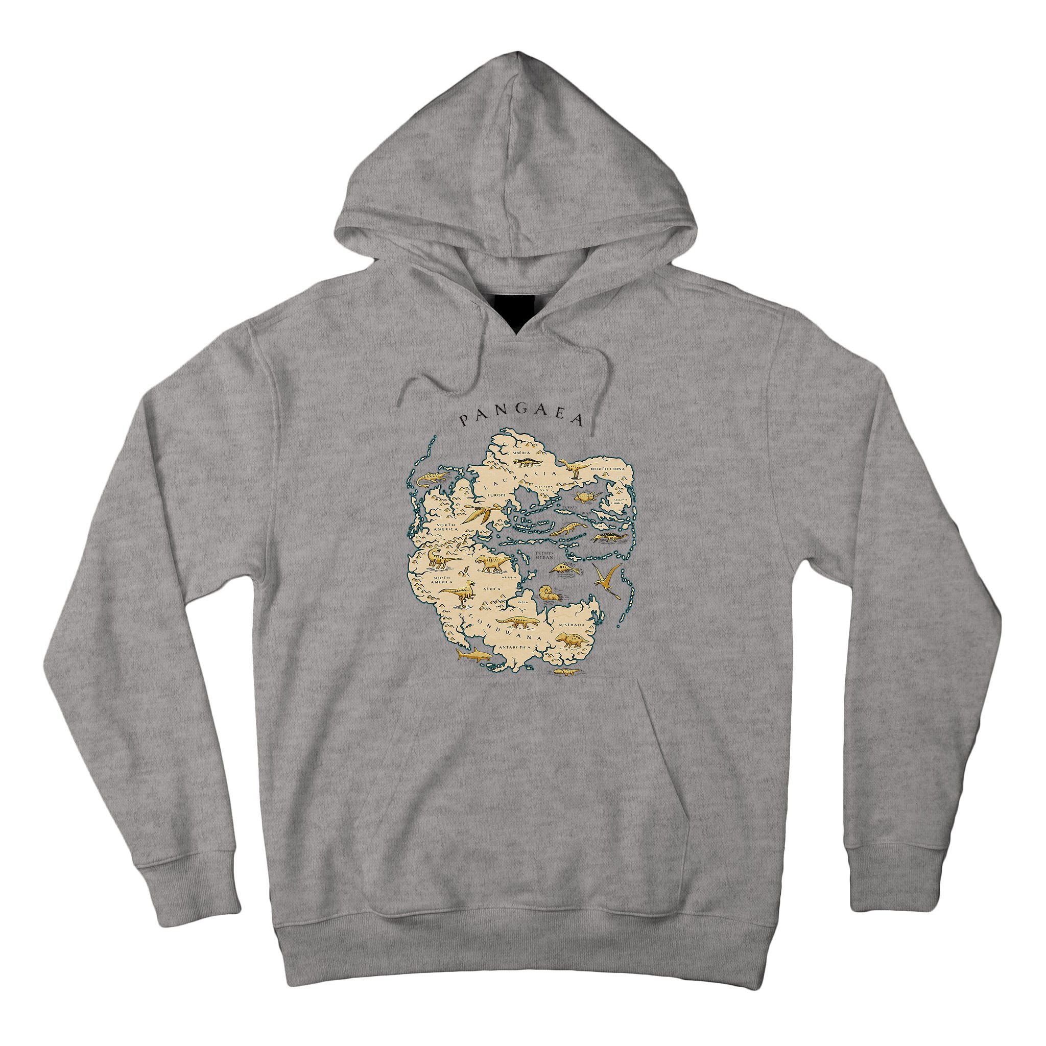 Reunite Pangaea World Map History Geology Earth Geologist Tall Hoodie